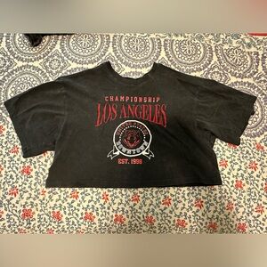 Black and Red Graphic Tee Short Sleeve